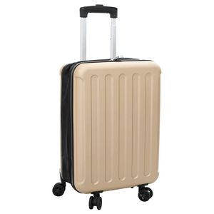 vidaXL Valiză cu blocare Șampanie 34 x 23 x 55.5 cm Plastic ABS