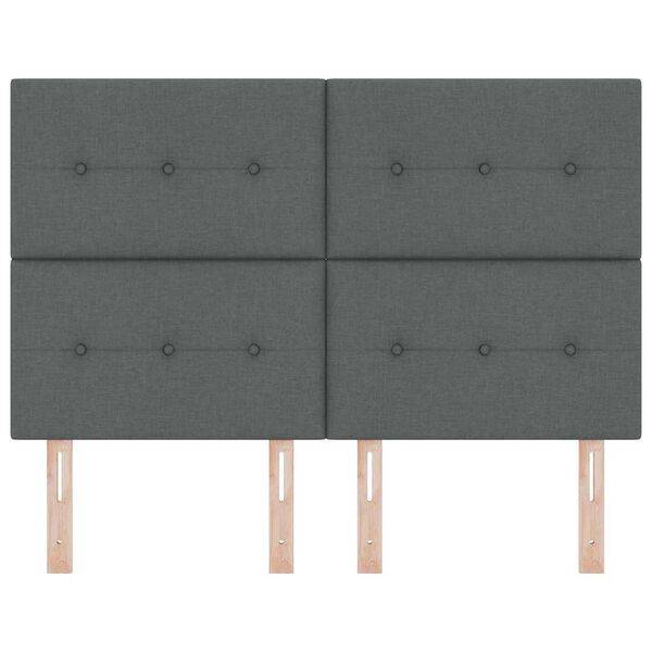 vidaXL Tăblie cap cu headboard Gri &icirc;nchis 160 cm Piele artificială