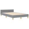 vidaXL Cadru de pat cu headboard Gri deschis 120 x 190 cm țesătură