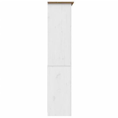 vidaXL Bibliotecă "BODO", alb și maro, 80x40x172 cm, lemn masiv de pin