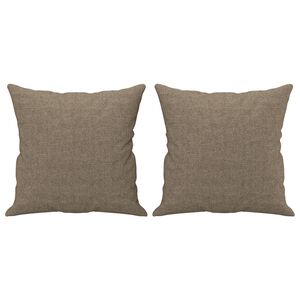 vidaXL Perne decorative, 2 buc., gri taupe, 40x40 cm, material textil