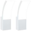 vidaXL Lămpi exterioare de perete cu LED 2 buc. alb, aluminiu turnat