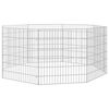 vidaXL Adăpost pentru animale cu 8 panouri, 54x60 cm, fier galvanizat