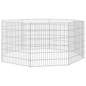 vidaXL Adăpost pentru animale cu 8 panouri, 54x60 cm, fier galvanizat