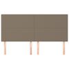 vidaXL Tăblie de pat gri taupe 200x5x118/128 cm, material textil