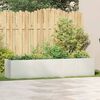 vidaXL Jardinier alb 200x40x40 cm Oțel laminat la rece