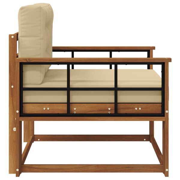 vidaXL Canapea Medie pentru Exterior Lemn Solid de Acacia natural