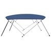vidaXL Parasolar barcă Bimini 4 arcuri bleumarin, 243x(230-244)x137 cm