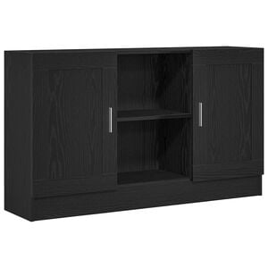 vidaXL Bufet Stejar Negru 120 x 30,5 x 70 cm Lemn compozit