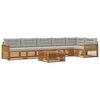 vidaXL Set de canapele de exterior 7 pcs Natural și gri deschis