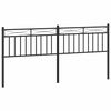 vidaXL Tăblie de pat de schimb metalică, negru, 180 cm