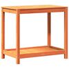 vidaXL Masă plantare cu raft maro ceruit 82,5x50x75 cm lemn masiv pin