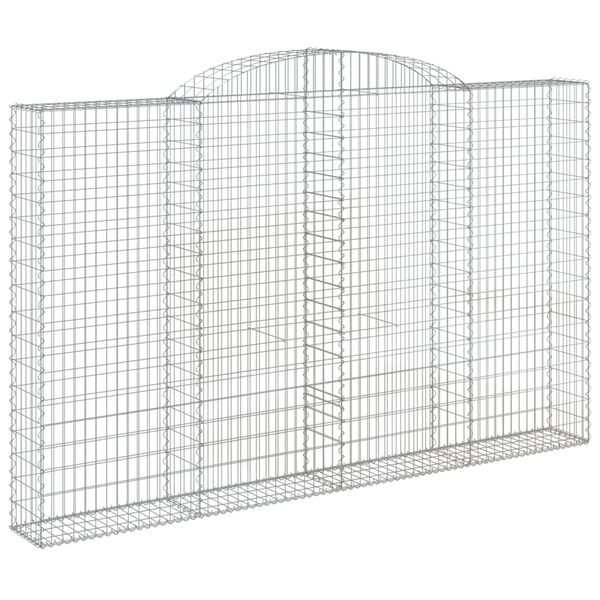 vidaXL Coșuri gabion arcuite 4 buc, 300x30x180/200 cm, fier galvanizat