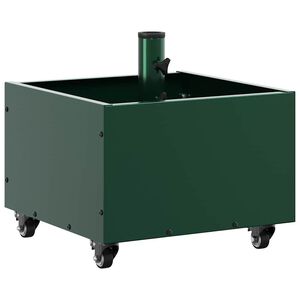 vidaXL Bază pentru umbrelă Manual Verde 45 x 45 x 45 cm Oțel