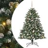 vidaXL Brad de Crăciun artificial Verde 150 cm PVC și Plastic și Oțel