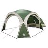 vidaXL Cort lateral Verde 410 x 410 x 250 cm Poliester și oțel