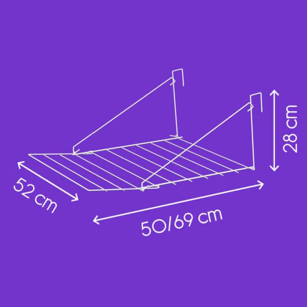 Tomado Uscător de rufe suspendat "Breda", alb, 7 m