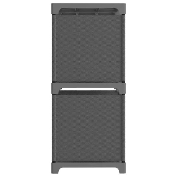 vidaXL Raft expunere, 4 cuburi, gri, 69x30x72,5 cm, material textil