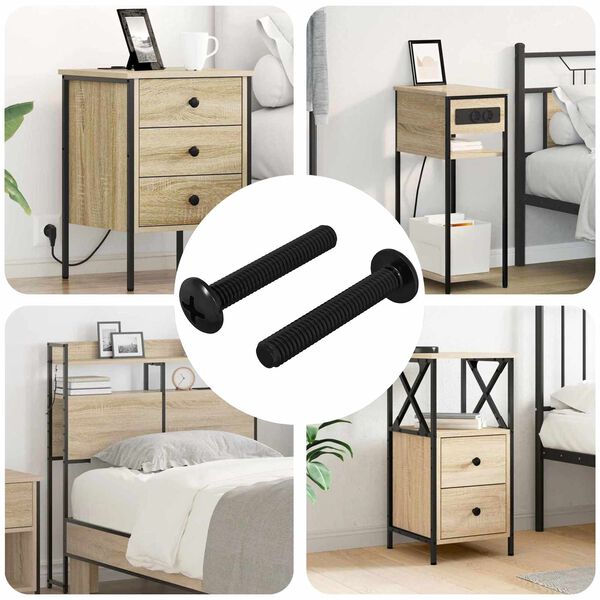 vidaXL Șurub 2 pcs Argintiu 5 x 30 mm Fier