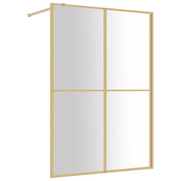 vidaXL Paravan de duș walk-in, auriu 140x195cm sticlă ESG transparentă