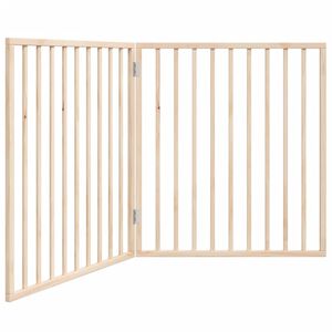 vidaXL Poartă de acces pentru c&acirc;ini pliabilă, 2 panouri, 160 cm, lemn de plop