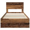 vidaXL Cadru de pat cu headboard Lemn vechi 100 x 200 cm Lemn compozit