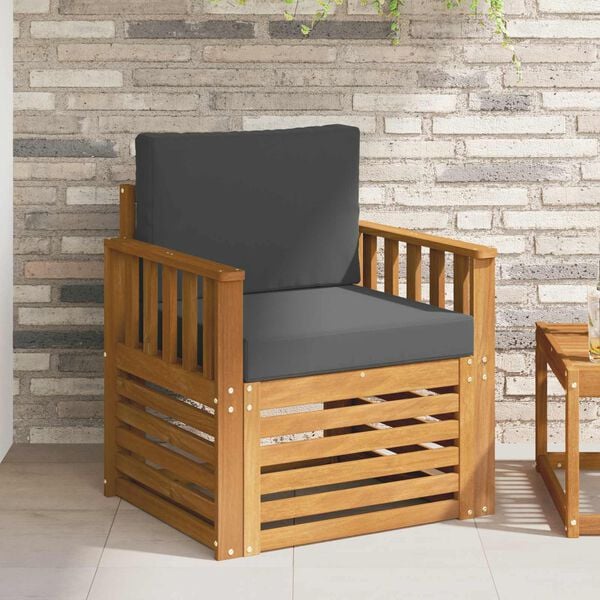 vidaXL Set de canapele de exterior Lemn de acacia solid și poliester