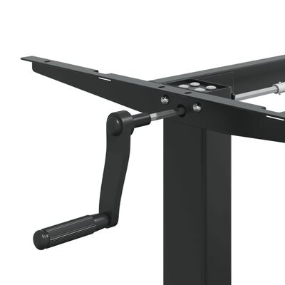 vidaXL Cadru de birou, negru, (94-135)x60x(70-114) cm, oțel