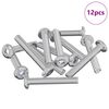 vidaXL Șurub de blocare Simplu 12 buc. Argintiu M6 x 35 mm Oțel