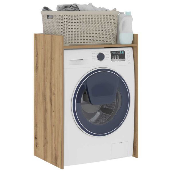 vidaXL Dulap pentru mașina de spălat Stejar artizanal Lemn compozit