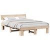 vidaXL Cadru de pat natural 140 x 200 cm Lemn de pin masiv