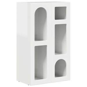 vidaXL Bufet Alb lucios 59 x 35 x 100,5 cm Lemn compozit