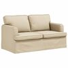 vidaXL Canapea 2 pcs Crem 144 x 80 x 85 cm țesătură