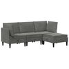 vidaXL Set de mobilier pentru living 4 buc. Gri &icirc;nchis Catifea