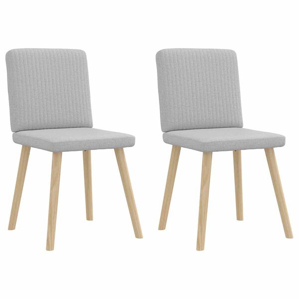 vidaXL Scaune de sufragerie 2 buc țesătură gri nor