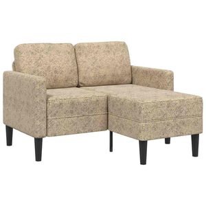 vidaXL Canapea cu 2 locuri și șezlong &icirc;n formă de L, gri deschis, 125 cm, piele ecologică