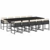 vidaXL Set mobilier de exterior cu perne, 11 piese, negru, poliratan