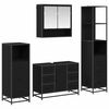 vidaXL Set de mobilier pentru baie 4 buc. Stejar Negru 80 x 33 x 60 cm