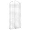 vidaXL Coș gabion arcuit, 100x30x220/240 cm, fier galvanizat