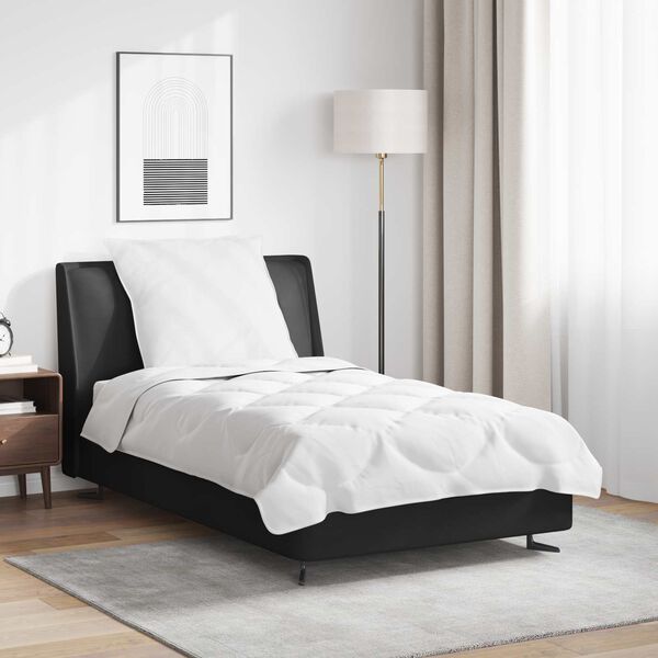 vidaXL Set de Pături cu pernă 2 pcs Alb Microfibră