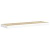vidaXL Rafturi perete suspendate 2 buc. stejar/alb 80x23,5x3,8 cm, MDF