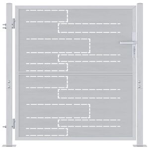 vidaXL Poartă de grădină Argintiu 96 x 100 cm Oţel inoxidabil