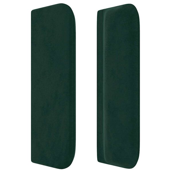 vidaXL Tăblie de pat cu aripioare verde &icirc;nchis 103x16x78/88 cm catifea