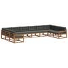vidaXL Set de canapele de exterior cu pernă 10 pcs Natural și Antracit