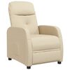 vidaXL Fotoliu rabatabil, crem, material textil