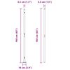 vidaXL Stâlp de gard. Altele 52 pcs Gri 3,2 x 3,2 x 83,5 cm Oțel