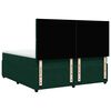 vidaXL Pat box spring cu saltea, verde &icirc;nchis, 180x200 cm, catifea