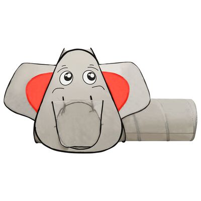 vidaXL Cort de joacă elefant pentru copii 250 bile, gri, 174x86x101 cm