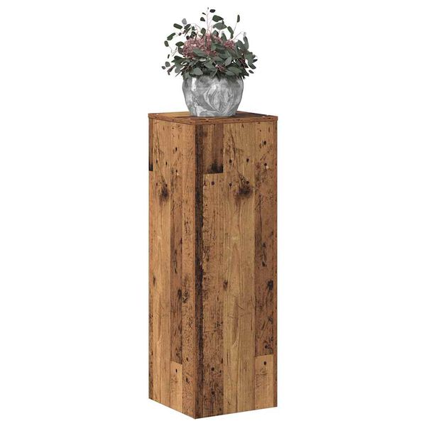 vidaXL Suport de plante, lemn vechi, 33x33x100 cm, lemn prelucrat