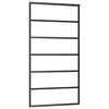 vidaXL Ușă glisantă, negru, 102x205 cm, sticlă ESG și aluminiu